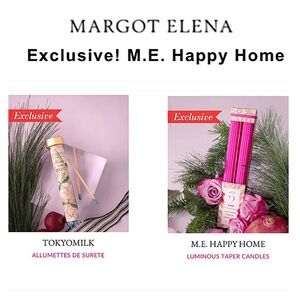 🆕 MARGOT ELENA & TOKYOMILK LOT Allumettes & HAPPY HOME Pink Taper Candles